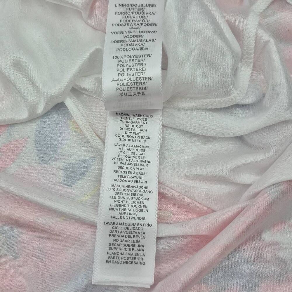 Adrianna Papell Floral Chiffon Maxi Dress Twist Front Size 14 - Picture 10 of 10